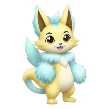 Anthro-Pastel-Fur-Sona-Chibi-Shiny-Fakémon full body sticker