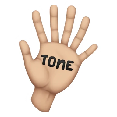 a dark skin hand tattoo saying endure sticker