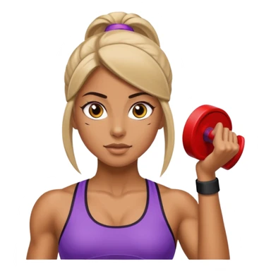 fitness girl, dark eyes sticker