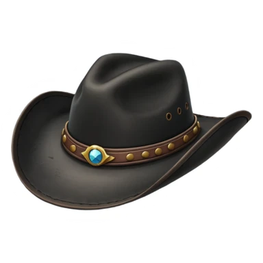 black cowboy hat sticker