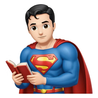 A book with Superman comics sticker