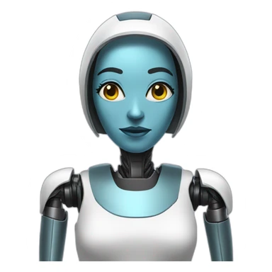 Robot woman sticker