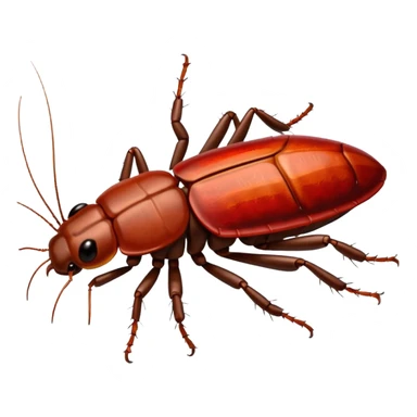 cockroach with "RED" written on its back sticker