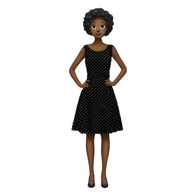 polka dot dress black sticker