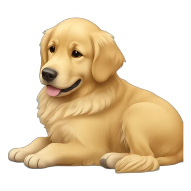 golden retriver hug sticker