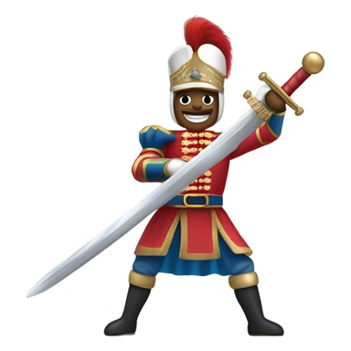 Nutcracker fighting with a sword sticker