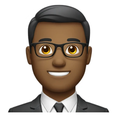 handsome businessman with glasses and short hair sticker