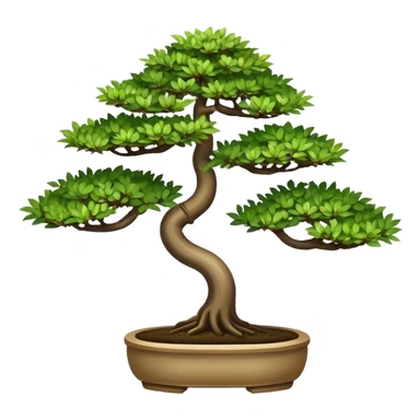 bonsai with cilindric leaves sticker