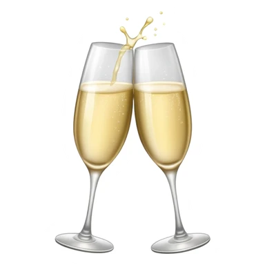 Champagne glasses clinking in celebration sticker