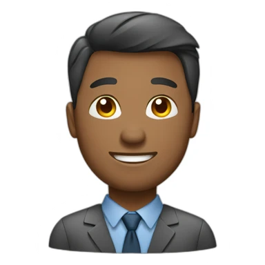 male worker at office sticker