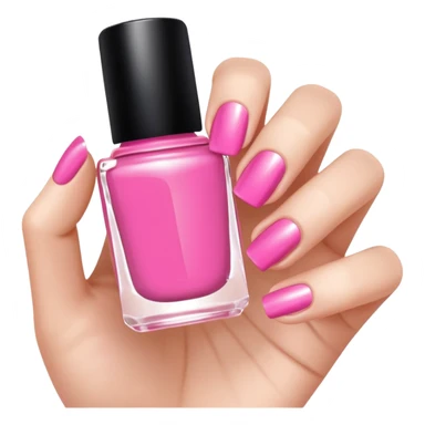 Pink nail polish sticker