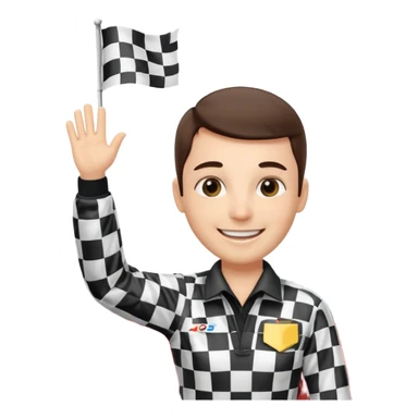 SONO UN DIRETTORE DI GARA AUTO E SBANDIERO CON LA BANDIERA A SCACCHI PUOI GENERARE MENTRE SBANDIERO AUTO   E LE AUTO? sticker