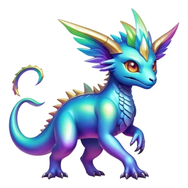 Epic legendary iridescent gradients aesthetic-scenery-Fakémon-creature sticker