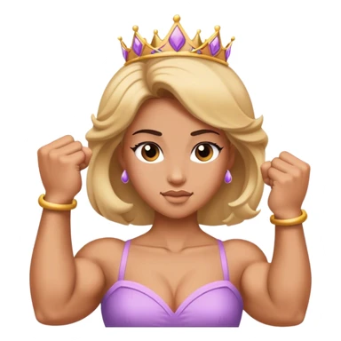 princess flexing bicep sticker