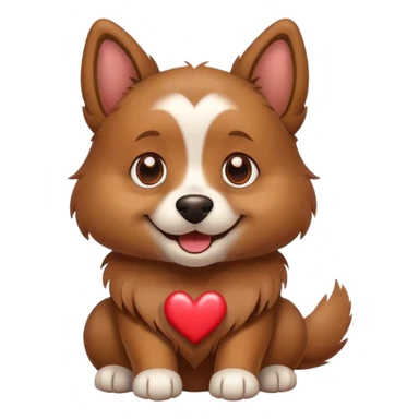 dog with heart eyes  sticker
