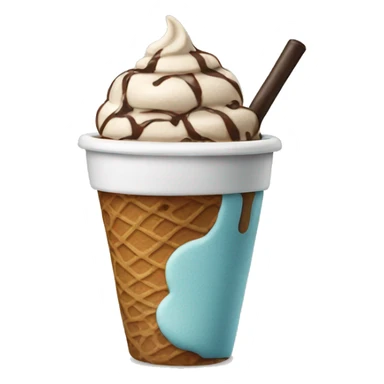 Ice cream coffe sticker