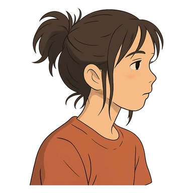 Asian girl with hairstyle like Tate McRae sticker