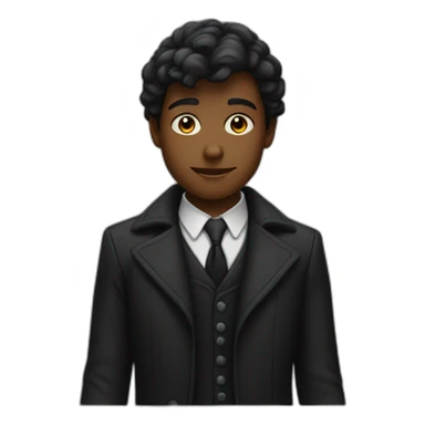 Garçon noir de peau qui tombe sticker