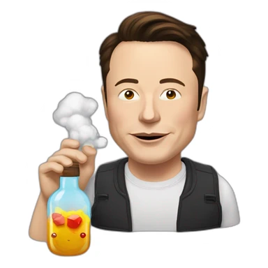 elon musk doing drugs, for educational purposes only, inclusiveness and positive, LGTBQ+ sticker