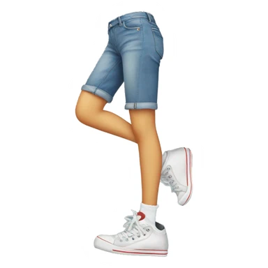 leg with sneakers on sticker