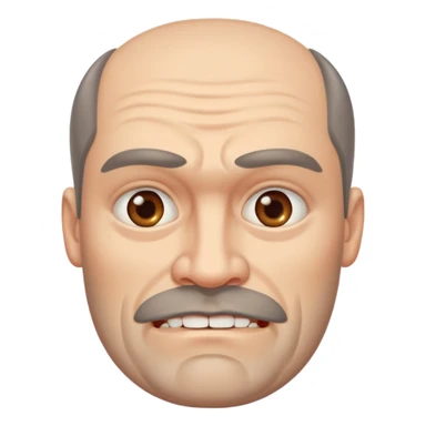 big  square-faced russian man thick jawed sticker