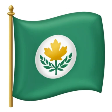 Bandera con tres franjas horizontales de la misma envergadura: verde, blanca y verde sticker