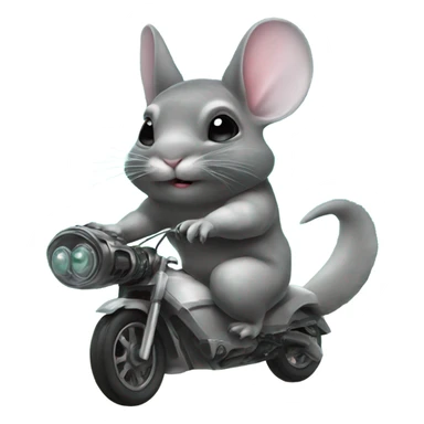 Chinchilla riding an alien sticker