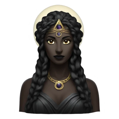 Hekate goddess of the night and magic- triple goddess black sticker