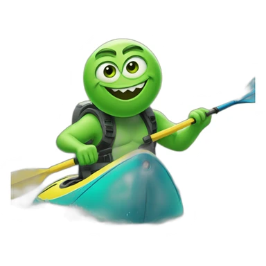 Mike Wazowski on kayaking sticker