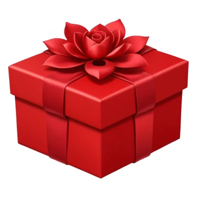 Decorative flower Gift Box red sticker