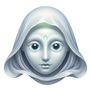 Regal and mysterious, with a flowing, sheet-like form draped in silvery-white hues, softly billowing as if caught in an unseen breeze, eye holes glowing with deep, thoughtful wisdom, simplified yet sophisticated, highly detailed, with a soft spectral radiance, high shine, exuding quiet authority, with a glowing outline that captures the essence of an ancient, noble spirit drifting through time! sticker