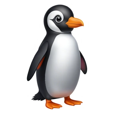 Pingüino negro sticker