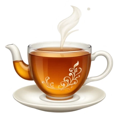 hot tea in a cup  sticker