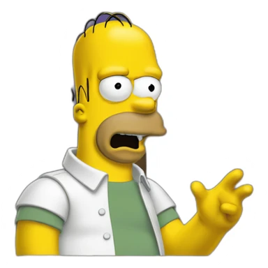 Homer simpsons hedge sticker