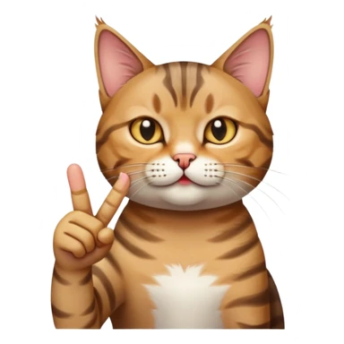Cat doing the middle finger  sticker