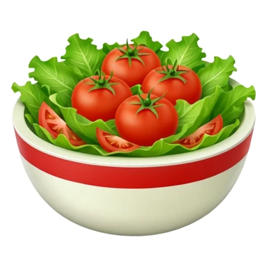 salad bowl with lettuce and 2 chopped tomatoes sticker