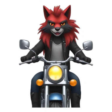 Zoroark on a motorbike. sticker