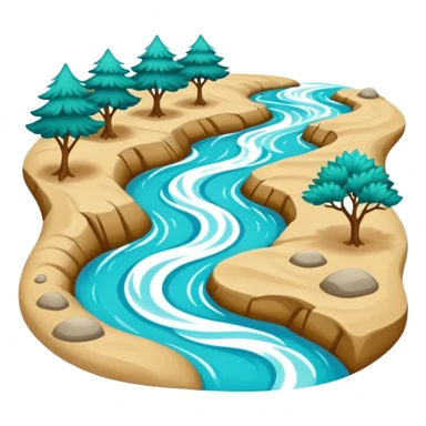 River stream in delta sticker