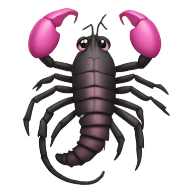 Scorpion with pink bow on its tail  sticker