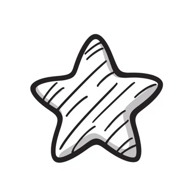 hand drawn star sticker