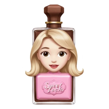 Sabrina carpenter sweet tooth perfume (shaped liked a light pink chocolate bar)  sticker