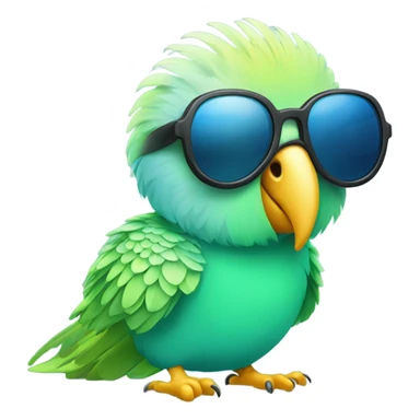 Parakeet wearing sunglasses  sticker
