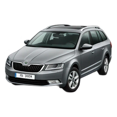 grey combi (skoda octavia) from the side sticker