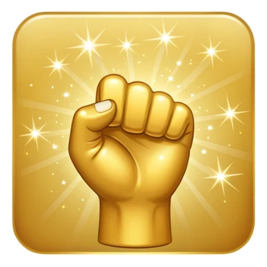 Fist emoji with sparkles sticker