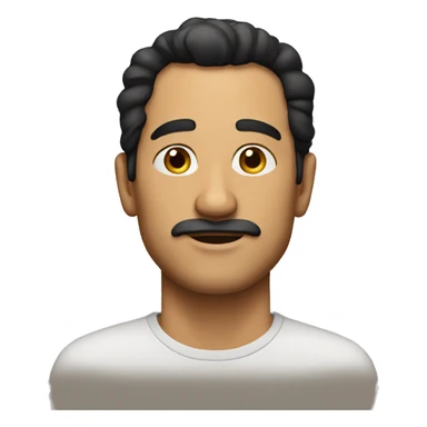 A latin man in his forties, black hair, no moustache  sticker