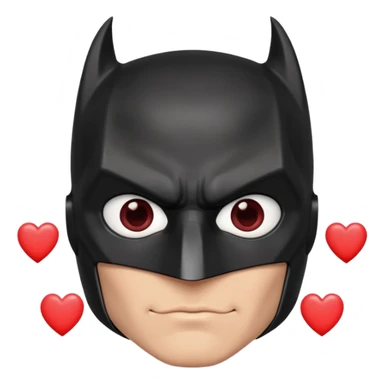 batman with hearts in his eyes sticker