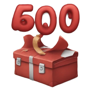 The red 100 underscore emoji but make it say 60 instead sticker