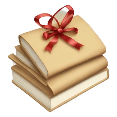 beautiful beige books under the christmas tree sticker