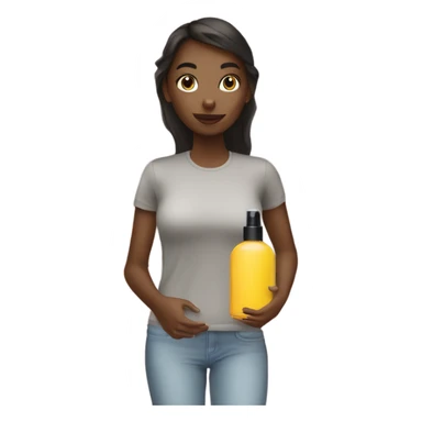 girl with 2 body mist sticker