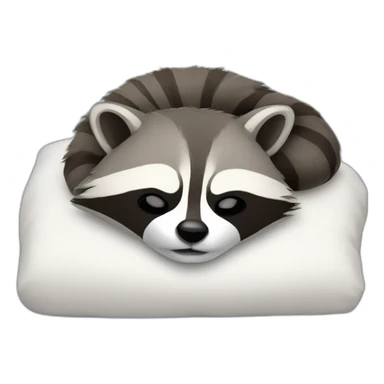 racoon sleeping on bed sticker